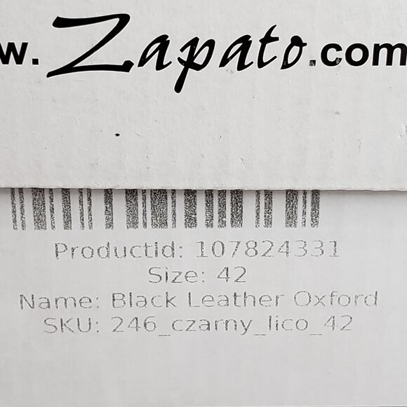 Zapato Black Leather Oxford - HAML6 - Picture 2 of 8